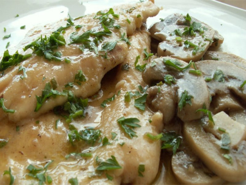 Piatto con funghi