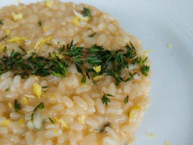 risotto timo limone e parmigiano